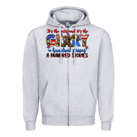 Heather Grey it's the guts and it's the glory a hundred stripes Zipper Hoodie - Zillion Design Studio