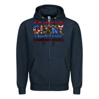 Navy it's the guts and it's the glory a hundred stripes Zipper Hoodie - Zillion Design Studio