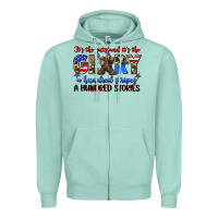 Seafoam it's the guts and it's the glory a hundred stripes Zipper Hoodie - Zillion Design Studio