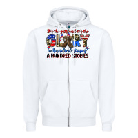 White it's the guts and it's the glory a hundred stripes Zipper Hoodie - Zillion Design Studio