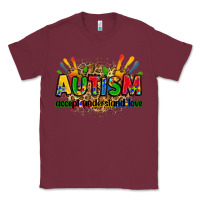 Burgundy autism accept understand love Classic Tee - Zillion Design Studio