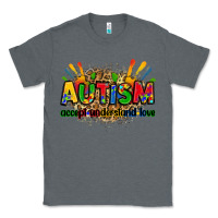 Charcoal Heather autism accept understand love Classic Tee - Zillion Design Studio