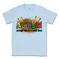 Dusty Blue autism accept understand love Classic Tee - Zillion Design Studio