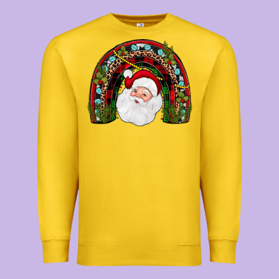 Santa Rainbow Premium Sweatshirt Designed By Jahusdesignshop