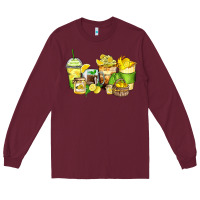 Burgundy lemon farm fresh coffee cups Long Sleeve Tee - Zillion Design Studio