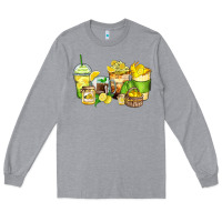 Heather Grey lemon farm fresh coffee cups Long Sleeve Tee - Zillion Design Studio