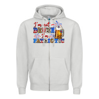Dove Grey i'm not drunk i'm patriotic zillion Zipper Hoodie - Zillion Design Studio