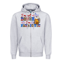 Heather Grey i'm not drunk i'm patriotic zillion Zipper Hoodie - Zillion Design Studio