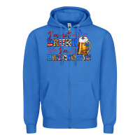 True Royal i'm not drunk i'm patriotic zillion Zipper Hoodie - Zillion Design Studio