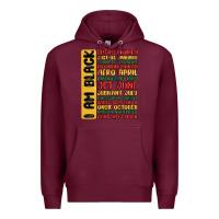 Burgundy black history  month Premium Hoodie - MaliasSmallBusiness