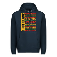 Navy black history  month Premium Hoodie - MaliasSmallBusiness