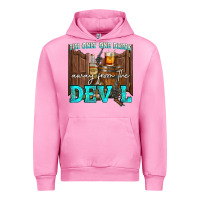 Fuchsia Pink im only one drink Urban Hoodie - NancyCooperArtShop