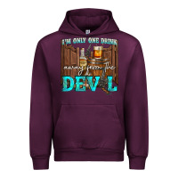 Mauve Wine im only one drink Urban Hoodie - NancyCooperArtShop