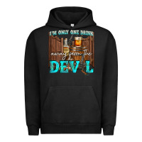 Pigment Black im only one drink Urban Hoodie - NancyCooperArtShop