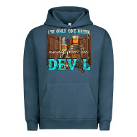Pigment Midnight Navy im only one drink Urban Hoodie - NancyCooperArtShop