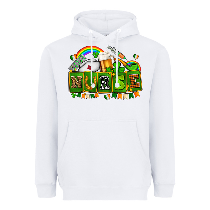 St Patricks Nurse Heavyweight Hoodie by AdoDesignShop | Teevron