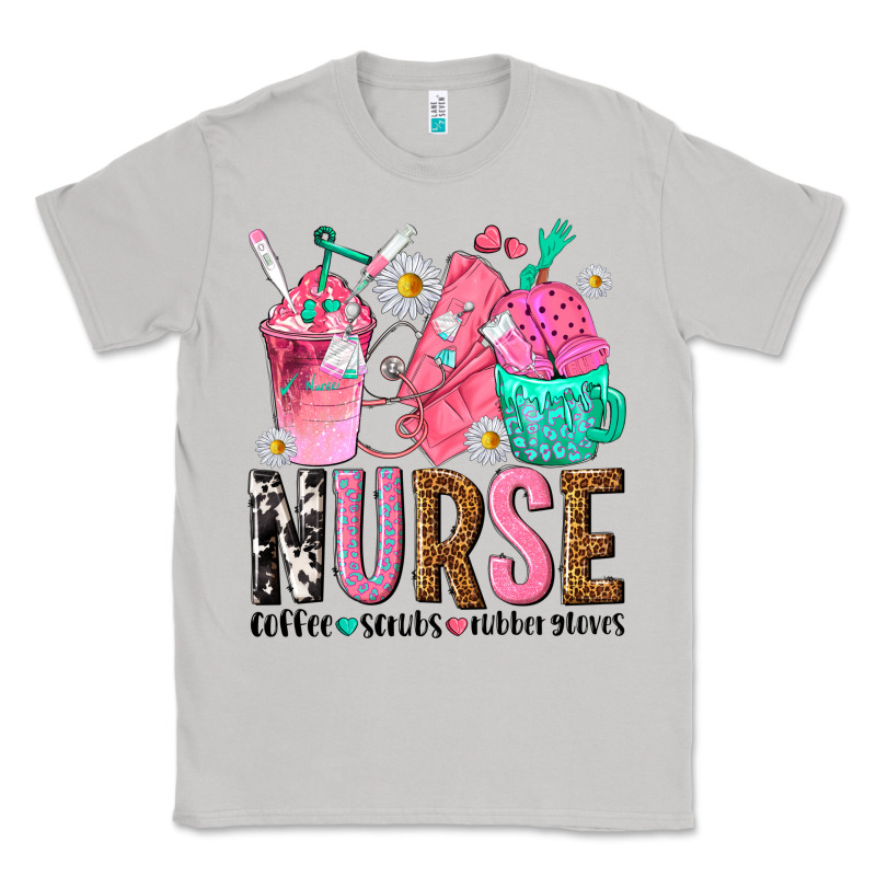 Nurse Coffee Scrubs Rubber Gloves Classic Tee by texasbilliewilder | Teevron