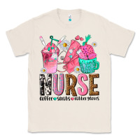 Natural nurse coffee scrubs rubber gloves Classic Tee - texasbilliewilder