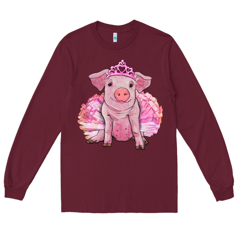 Balerina Pig With Tutu Long Sleeve Tee by RanaPortraitStore | Teevron