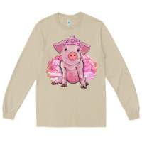 Mushroom balerina pig with tutu Long Sleeve Tee - RanaPortraitStore
