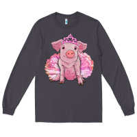 Smoke balerina pig with tutu Long Sleeve Tee - RanaPortraitStore