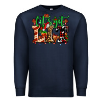 Navy lets get lit with Christmas Premium Sweatshirt - AdoDesignShop