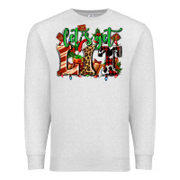 Oatmeal Heather lets get lit with Christmas Premium Sweatshirt - AdoDesignShop