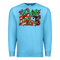 Ocean Blue lets get lit with Christmas Premium Sweatshirt - AdoDesignShop