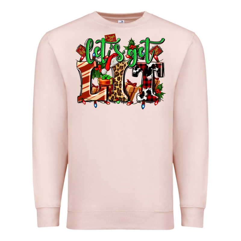 Lets Get Lit With Christmas Premium Sweatshirt by AdoDesignShop | Teevron