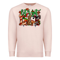 Pale Pink lets get lit with Christmas Premium Sweatshirt - AdoDesignShop