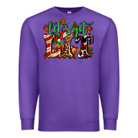 Purple lets get lit with Christmas Premium Sweatshirt - AdoDesignShop