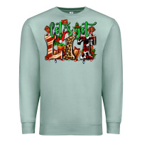 Seafoam lets get lit with Christmas Premium Sweatshirt - AdoDesignShop