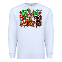 White lets get lit with Christmas Premium Sweatshirt - AdoDesignShop