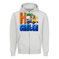 Dove Grey kindergarten Zipper Hoodie - RanaPortraitStore