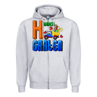 Heather Grey kindergarten Zipper Hoodie - RanaPortraitStore