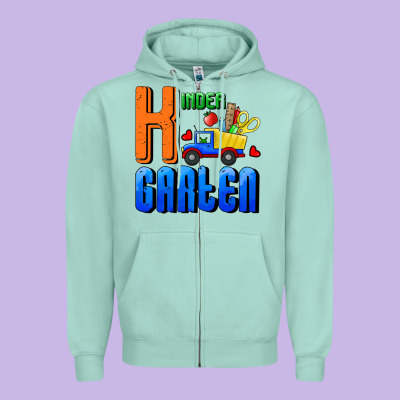 Kindergarten Zipper Hoodie Designed By Ranaportraitstore