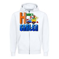 White kindergarten Zipper Hoodie - RanaPortraitStore