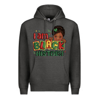 Charcoal Heather i am black history black girl Premium Hoodie - MaliasSmallBusiness