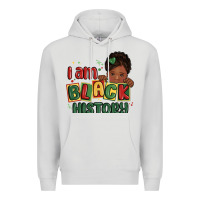 Dove Grey i am black history black girl Premium Hoodie - MaliasSmallBusiness