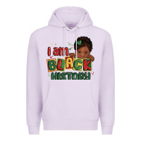 Lilac i am black history black girl Premium Hoodie - MaliasSmallBusiness
