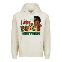 Oatmeal Heather i am black history black girl Premium Hoodie - MaliasSmallBusiness