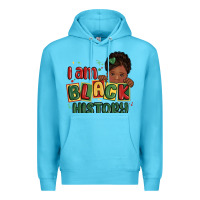 Ocean Blue i am black history black girl Premium Hoodie - MaliasSmallBusiness