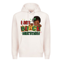 Pale Pink i am black history black girl Premium Hoodie - MaliasSmallBusiness
