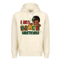 Sandshell i am black history black girl Premium Hoodie - MaliasSmallBusiness