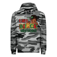 Slate Camo i am black history black girl Premium Hoodie - MaliasSmallBusiness