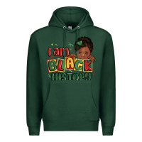 Sports Green i am black history black girl Premium Hoodie - MaliasSmallBusiness