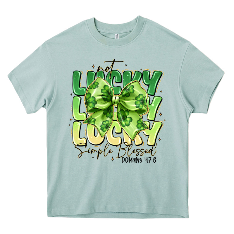 Not Lucky Simply Blessed Heavy Core Tee by CowhideDigitalArt | Teevron