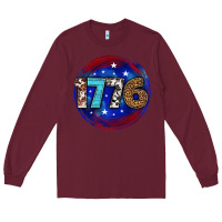 Burgundy western 1776 4th of july billie wilder Long Sleeve Tee - texasbilliewilder