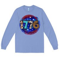 Colony Blue western 1776 4th of july billie wilder Long Sleeve Tee - texasbilliewilder