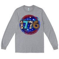 Heather Grey western 1776 4th of july billie wilder Long Sleeve Tee - texasbilliewilder